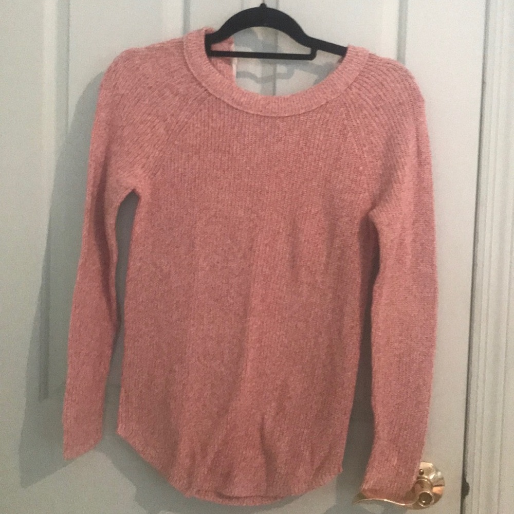 New Pink Sweater with Back Tie